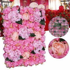 6Pcs Artificial Flower Wall Panels 60*40cm Floral Backdrop Wedding Party Decor