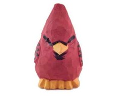 Cardinal Red Love Bird Cake Topper Bride & Groom Wedding Carved Wood