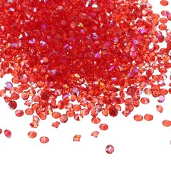 14000Pcs Acrylic Wedding Table Diamonds 3mm Crystals Gems Red AB