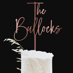 Personalized Wedding Cake topper, Custom wording script cake topper