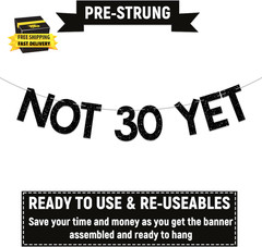 Not 30 yet Banner – Last Year in My 20S, Happy 29Th Birthday Banner, Cheer to 29