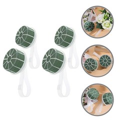 4Pcs Reusable Bridal Bouquet Holders Plastic Flower Arrangement Handle Green