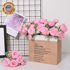 2 Packs Peonies Artificial Flowers, Light Pink Artificial Peonies, Silk Peonies