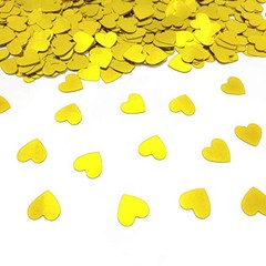 Heart Confetti Valentine’s Day Table Confetti Metallic Foil for Gold Heart