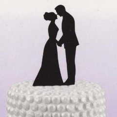 Couple Silhouette Cake Pick