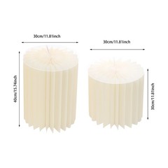 7Pcs Foldable Paper Column Display Stands Milky White Cylinder Flower Stands