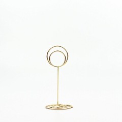 Gold 10 Sign Holders 3.5″ Circle Place Card Metal Table Number Stands Events
