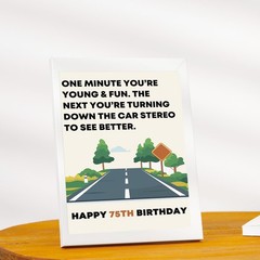 OJsensai 75th Birthday Card & Gifts for Women Men, 75 Year Old Bday Gifts Ide…