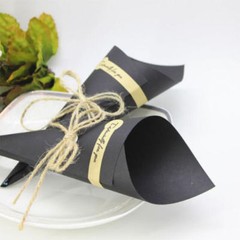 50/100 Vintage Kraft Paper Cones Bouquet Candy Boxes Wedding Party Gifts Flower