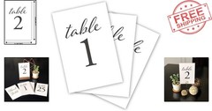 Sophisticated Double-Sided Wedding Table Numbers 1-25 – Perfect for Centerpieces