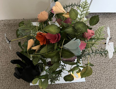 🌸MIXED‑MEDIA SPRING FLORAL DISPLAY • PAPER BLOOMS • FERN GREENERY • BUTTERFLY