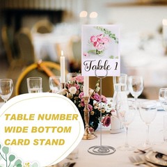 Pajean 36 Pack 8.75 Inch Tall Table Number Holders Silver Sign