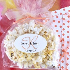 (18) Personalized Wedding Monogram Favor Labels (Oval) Glossy Finish!