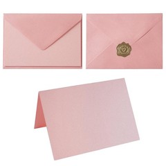 50 Pack Shiny Envelopes with Shiny Cards and Gold Stickers for Invitations an…