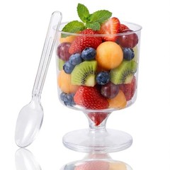 2 oz Mini Plastic Dessert Cups with Spoons – 120 Pack – Plastic Dessert Cups