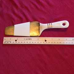 Wedding Cake Server VTG Gold Gilded Filigree Porcelain Dessert Pie Shabby Chic