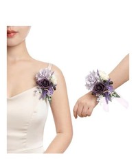 Ling’s moment 2pcs Prom Wrist/Shoulder Corsage Artificial Flower, Girl/Mother…