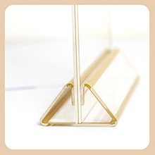 Acrylic Sign Holders Golden Border Wedding Table Fres Double