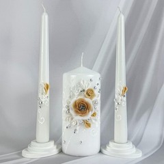 Magik Life Unity Candle Set – Wedding Ceremony Reception 6 Pillar Two 10 Taper