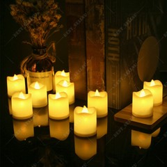 24/48PCS Flameless LED Tea Lights Votive Candles Lamp Decor Battery Operated Set