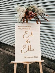 Timber Welcome Event Vertical Signage – Style 1