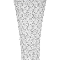 2 pcs Silver Wedding Table Crystal Flower Stand For Anniversary Ceremony Party