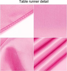 4pc 12″x 108» Pink Satin Table Runner Bright Silk Smooth Wedding Party Banquet