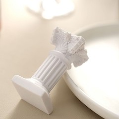 6 White 2.5″ Mini Roman Column Taper Candle Holders Wedding Party Decorations