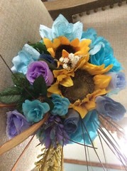 WEDDING FLOWERS BOUQUETS Decorations Sunflowers turquoise SALE THRU 9/5