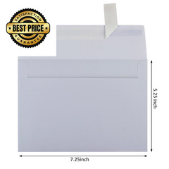 50 Pack White Envelopes – 5 x 7 Inch, A7, Card, Invitation & 5X7,