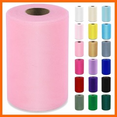 Pink Tulle Fabric Roll 6″ by 100 Yards 300 ft Soft Tulle Spool for DIY Crafti…