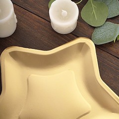 25 Matte Gold 9″ Star Shaped Paper Salad Dinner Plates Party Events Decorations