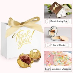 Thank You Small Gift Bags Wedding Party Favors Eco-Friendly Boxes Bulk Ribbons