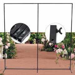 90.55*23.62*90.55in Free Standing Wedding Backdrop Stand Iron Rectangular Stand