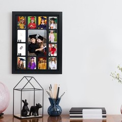 FramePro School Years Picture Frame K-12, Graduation Photo Collage Black Fram…