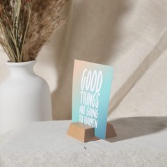 UNIQOOO Elegant Birch Wood Stand for Wedding Table Number Sign, Place Card Ho…