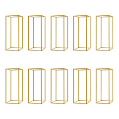 10Pcs Tall Gold Metal Flower Stand for Wedding Table Centerpieces Decor 23.6»