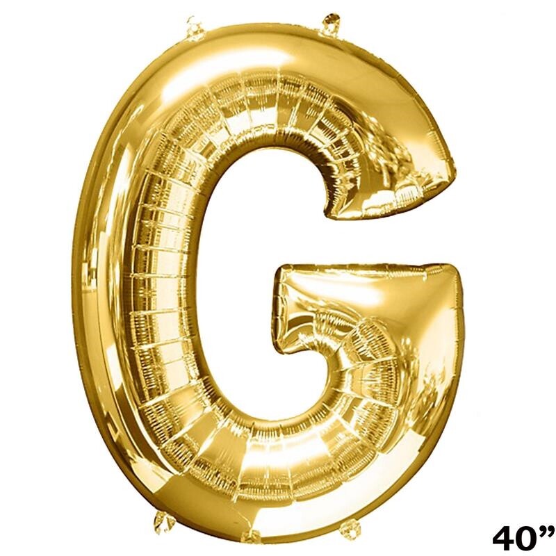 40″ GOLD Letter G Mylar Foil Balloon 1 pc Party BackDrop Decorations Supply