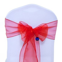 100 Red Organza Chair Sashes Chair Cover Wider Bows wedding Reception Party