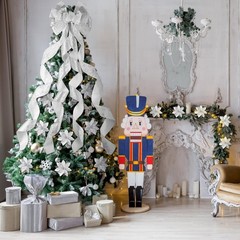 Tigeen 48 x 13 Inches Large Christmas Tree Bow Topper with 8 Pcs 5.5 Inches A…