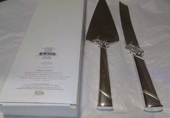 Lenox True Love 2-Piece Dessert Set Silver Plated Wedding Cake Serving With box
