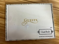 White Guest Book w Gold Script On Cover-for any occasion – Hardback-orignal box