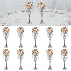 10PCS Crystal Stands Wedding Table Centerpieces Flower Racks 21.7inch Tall New