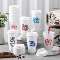 15 Pack Employee Appreciation Reusable Coffee Cup with Lids Thank You White