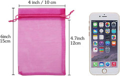 100pcs Multi-Colored Organza Bags,4 x 6 inches Christmas Wedding Favors Gift Dra