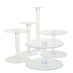 5 Tiers ACRYLIC Clear CAKE STAND Wedding Birthday Cupcake Display Cake Tower