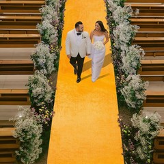 Wedding Aisle Runner 4.5ftx20ft Gold Aisle Runners Velvet Carpet Runner for P…