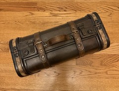 Unique Wooden Vintage Style Locking Suitcase for Wedding Reception Gift Cards