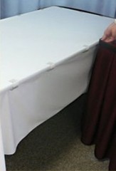 Tutu Organza Table Skirt 14, 17 or 21 linear Feet. Included clips & table cover