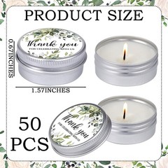 MTLEE 50 Pcs Greenery Wedding Candles Gift Favors for Guests 1 Oz Lavender…